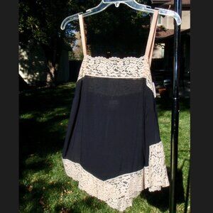 Free People Spaghetti Strap and Lace Top